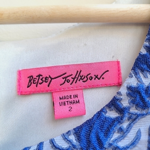 Betsey Johnson Brocade Dress, Sleeveless, Blue, Nordstrom's, Size XS - Picture 11 of 12